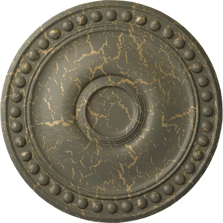 Ekena Millwork Foster Ceiling Medallion (Fits Canopies up to 5 5/8"), 19 1/8"OD x 1"P, Witch Hazel Crackle CM19FOWHC